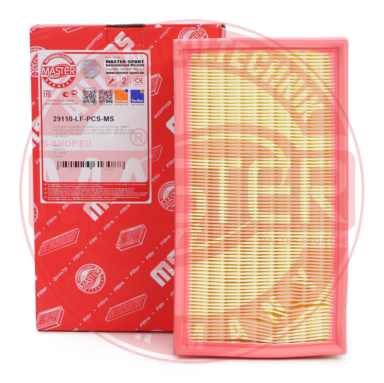 MASTER-SPORT GERMANY 29110-LF-PCS-MS Vzduchový filter
